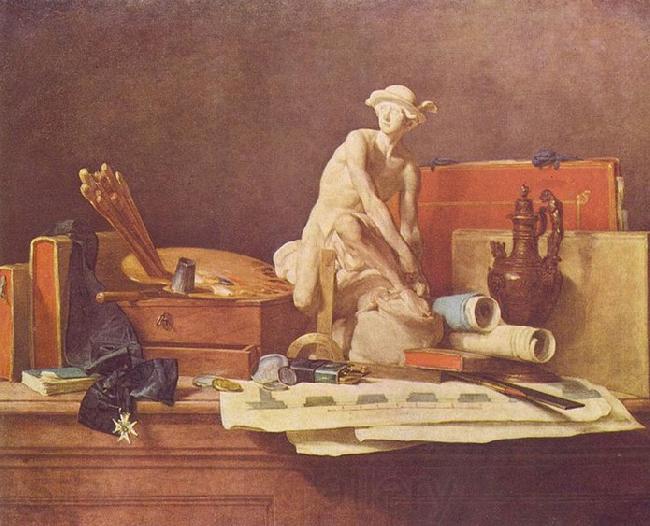 Jean Simeon Chardin Die Attribute der Kunste und die Belohnungen, die ihnen gewahrt werden